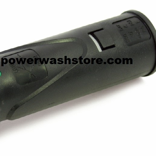 Hi-Lo pressure washer nozzle with variable angle