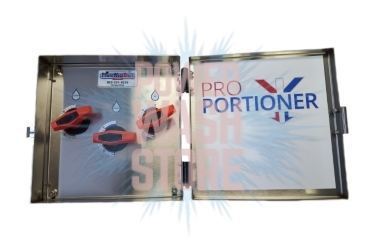 PRO-portioner chemical mixing system PRO-portioner chemical mixing system for pressure washers